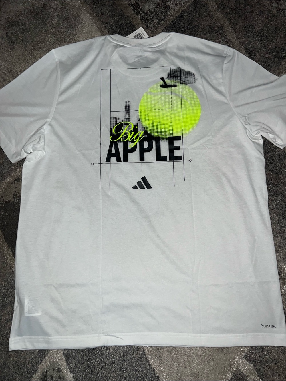 Adidas Men’s White Tennis Crew Neck T‑Shirt SM & XL